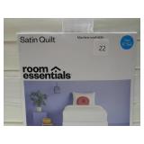 Twin/Twin Extra Long Satin Quilt Ivory - Room Essentials