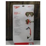 Speedo Adult Expedition Mask & Snorkel Set - Lime/Black