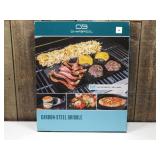 Char-Broil Carbon Steel Heat-Resistant Griddle Stone Grill Topper Silver