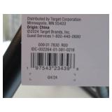 Glass Round Printed Folding Outdoor Portable Side Table Blue - Room Essentials