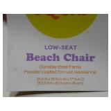 Sun Squad Low-Profile Compact Beach Chair Pink