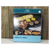 Char-Broil Carbon Steel Heat-Resistant Griddle Stone Grill Topper Silver