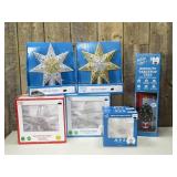 Lot of Christmas Star Tree Toppers