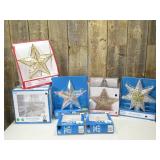 Lot of Christmas Star Tree Toppers