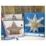 Lot of Christmas Star Tree Toppers