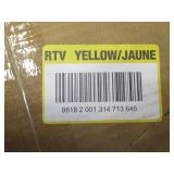 5 Gal. Yellow Plastic Steel Janitor Mop Bucket with Down Press Wringer and Wheels