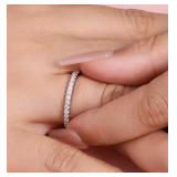 Moissanite 925 Sterling Silver, 0.3 total CT, Size 6.5 Ring - Brand New