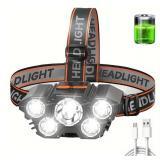 Powerful 5 LED Headlight Rechargeable Lantern - Brand New