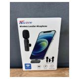 2 Piece Wireless Lavalier Android Nose Canceling Microphone Set - Brand New