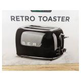 Serv-appetit Retro Toaster 2-Slice Black Retail $46.00 - Brand New *A