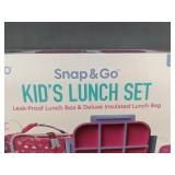 Bentgo Kids Snap & Go Rainbow Butterfly Lunch Set - Brand New