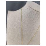 Kelmal Collection R Initial 14K Gold Plated Necklace - 18in Chain & 2in Extender - Brand New