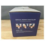 Groye Cervical Memory Foam Pillow, Dark Grey, Queen Size - Brand New