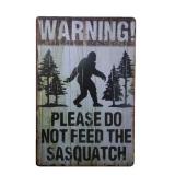 Sasquatch Warning 8" x 12" Metal Sign - Brand New