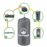 Wakeman Outdoors Mummy Adult Cold Weather Gray Sleeping Bag Rated to 25°F, Waterproof with Drawstring Hood, Camping Equipment - Brand New