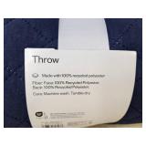 Room Essentials Throw 50 x 60 in Navy Quilted Exterior - Brand New