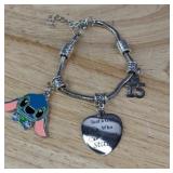 Disney Stitch Charm Bracelet - Brand New
