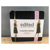 Remi Bader Edited Pleated Dress - Size S Black - Brand New