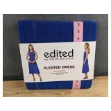 Edited by Remi Bader Pleated Dress Size S Blue - Brand New