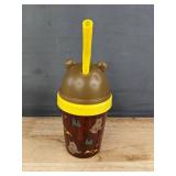 2 Toddler Straw Cups with 12 Flower Straw Covers - Brand New