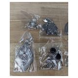 Lot of 12 New Silver-Tone Clip-On Earrings Pairs