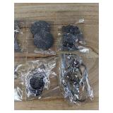 Lot of 12 New Silver-Tone Clip-On Earrings Pairs