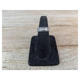 Wuziven Moissanite Ring 925 Sterling Silver, Unisex Size 8 - Brand New