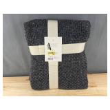 Threshold Throw 50 x 60 Blue & Pillow 18 x 18 Blue - Brand New