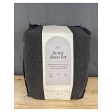 Threshold Jersey Sheet Set - Twin Size - Gray - Brand New