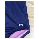 TYR Girls One Piece Bathing Suit Navy Blue Size LG 10/12 - Brand New *T