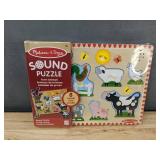 Melissa & Doug Sound Puzzle Farm Animals & Nuby Suction Spinner Toys - Brand New *T
