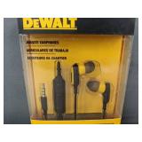 DEWALT DXMA1909032 Jobsite Earphones - IPX6 Water Resistant, 3.5mm Connector - Brand New *A