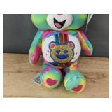 Care Bears Rainbow Plush Bear - Glitter Belly & Rainbow Tie-Dye - Brand New *T