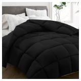 Black Queen Comforter Box Stitching, 88" x 88" - Brand New *A