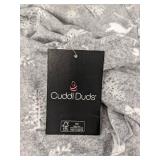 Cuddl Duds Gray Woodland Moose Print Pajama Set Top & Bottom, Size Petite Large - Brand New