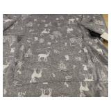 Cuddl Duds Gray Woodland Moose Print Pajama Set Top & Bottom, Size Petite Large - Brand New