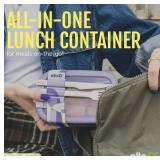 Ello Lunch Stack 2-Pack - Leak-Proof Dishwasher Safe Microwave Safe - Brand New *T