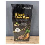 KINGMING Black Hair Dye Shampoo 3 in 1, 500ml - Brand New