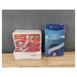 Cleings Toothbrushes - Two 24-Count Packs & PdOo Teeth Whitening Strips, 28 Total Pack - Brand New