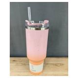 Stanley Quencher 40 oz H2.0 Pink Tumbler with Moon & Stars - New