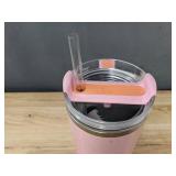 Stanley Quencher 40 oz H2.0 Pink Tumbler with Moon & Stars - New