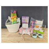 Easter  Accessories with Plastic Eggs & 54" Tablecloth - Brand New