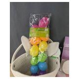 Easter  Accessories with Plastic Eggs & 54" Tablecloth - Brand New