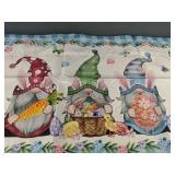 Easter Gnome Valance 54" x 18" - 2-Pack - Brand New