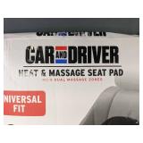 Car and Driver Heat & Massage Seat Pad, Universal Fit - Brand New