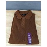 DKNY Brown Cotton Sweater Pullover XXL $89.50 Retail - Brand New
