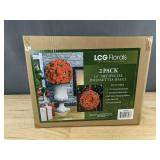 2 LCG Florals 15 Inch Artificial Poinsettia Balls - Brand New