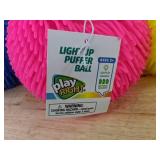 6 Play Right Light Up Puffer Balls - Brand New