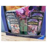 Disney Lorcana Trading Card Game Bundle, 4 Booster Packs & 1 Card Portfolio - Brand New