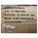 Folding Flat Bench - 46.26 in L, 12.8 in W, 7.68 in H - 27.12 lb NW - Made in China